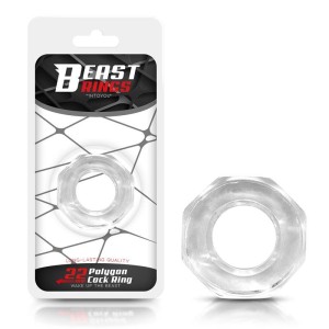 Anello Fallico da 2,2 cm Bullone Beast Rings Trasparente