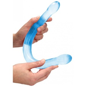 Dildo Doppio Real Rock Crystal Blu 42 x 3,5 cm