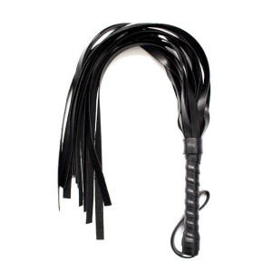 Frustino Multicorda in Ecopelle LateToBed BDSM Line 45 cm Nero