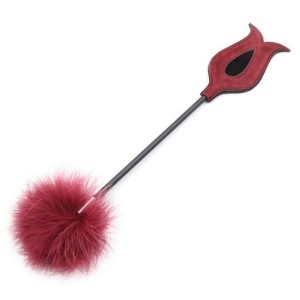 Frusta e spolverino viola Victoria 43 cm