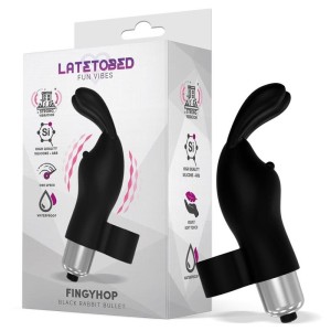 Vibratore da Dito in Silicone FINGYHOP Nero
