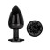 AFTERDARK Blackgem Plug anale metallico con gioiello nero taglia L