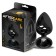 AFTERDARK Blackgem Plug anale metallico con gioiello nero taglia L