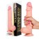 LIKETRUE Slidy Dildo realistico a doppio strato retrattile e regolabile da 9"