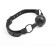 INTOYOU BLACK SHADOW Bavaglio a sfera regolabile e traspirante in pelle vegana