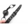 INTOYOU BLACK SHADOW Bavaglio a sfera regolabile e traspirante in pelle vegana