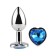 Plug anale a forma di cuore AFTERDARK in zaffiro blu, taglia L