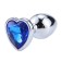 Plug anale a forma di cuore AFTERDARK in zaffiro blu, taglia L