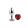 Plug anale a forma di cuore AFTERDARK rosso scarlatto taglia S