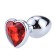 Plug anale a forma di cuore AFTERDARK rosso scarlatto taglia S