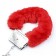 Manette in metallo pelose rosse INTOYOU BDSM LINE