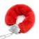 Manette in metallo pelose rosse INTOYOU BDSM LINE
