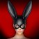 Maschera da coniglio Allicia nera della linea BDSM INTOYOU