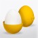 Masturbatore UP&GO Grovy Uovo Elastico Giallo