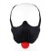 Maschera facciale per cuccioli in neoprene A-GUSTO regolabile e smontabile, nera